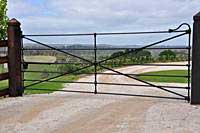 heritage style farm gates with horizontal bars