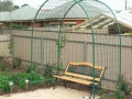 round top garden arch with mesh sides