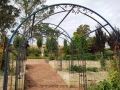 Wrought iron garden arch detail