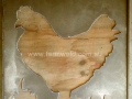 Rustic chicken wall art