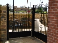 Wrought iron fence panel