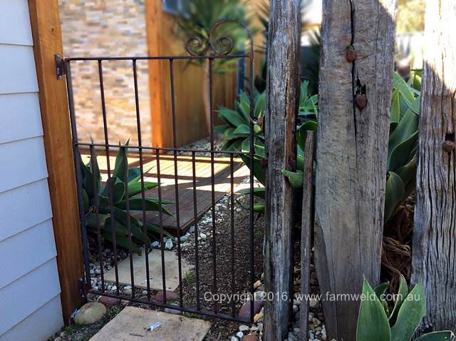 Pet safe wrought iron gate